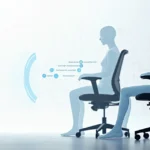 Integração entre corpo humano e cadeira ergonômica ajustável